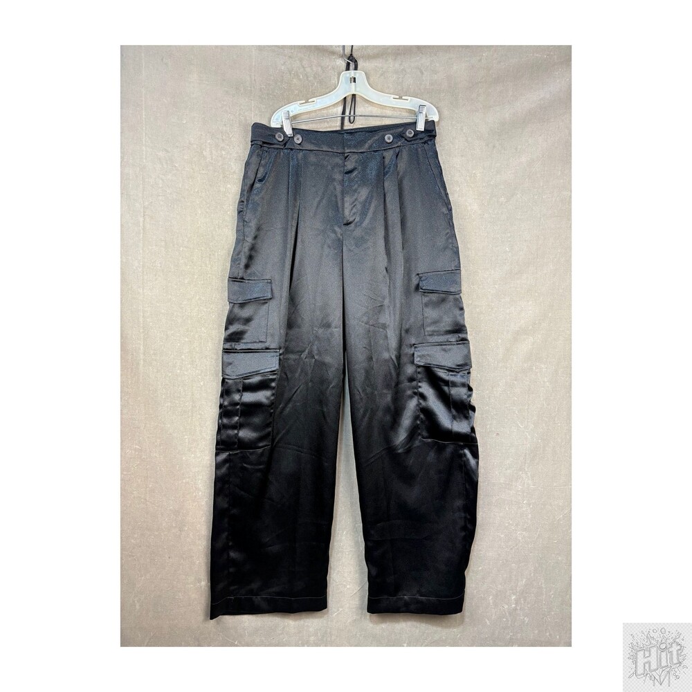 A New Day Women's Super Soft Cargo Jogger Pants Black Size Large